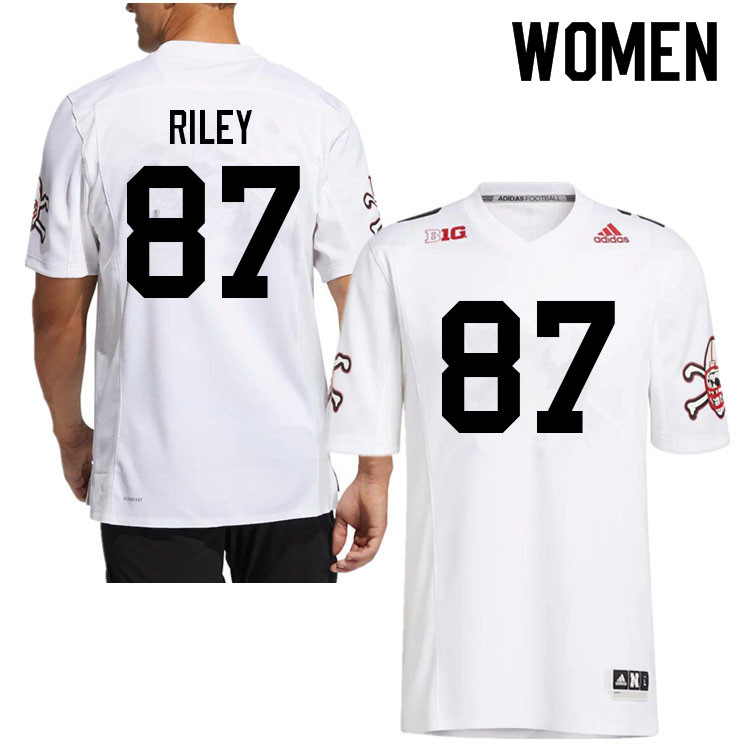 Women #87 Jordon Riley Nebraska Cornhuskers College Football Jerseys Sale-Strategy - Click Image to Close